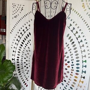 Hollister Maroon Velvet Dress